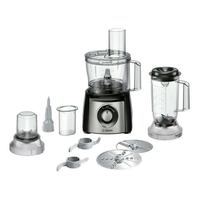BOSCH MultiTalent3 MCM3501MGB FOOD PROCESSOR 800W 2.3L 2 SPEED SILVER & BLACK with accessories