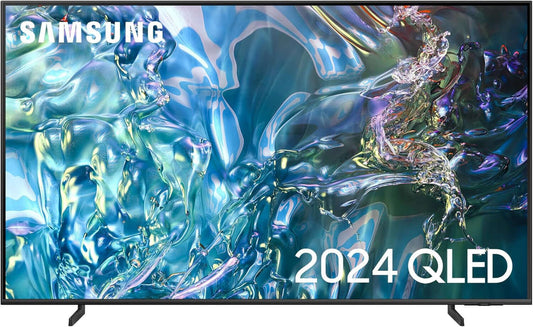 SAMSUNG 2024 QLED TV featuring vibrant colors and sleek design, ideal for immersive viewing experiences.