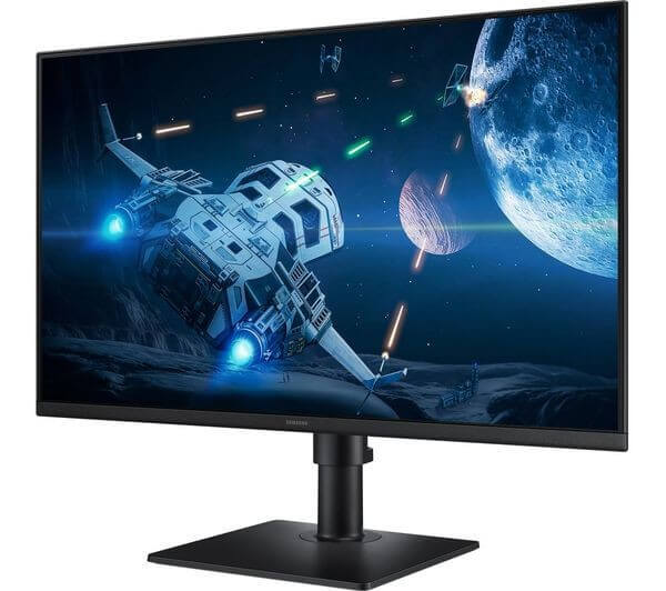 SAMSUNG LS27D406GAUXXU S4 27" IPS LCD MONITOR FULL HD 1080P 100Hz 5MS HDMI USB displaying a vibrant space scene.