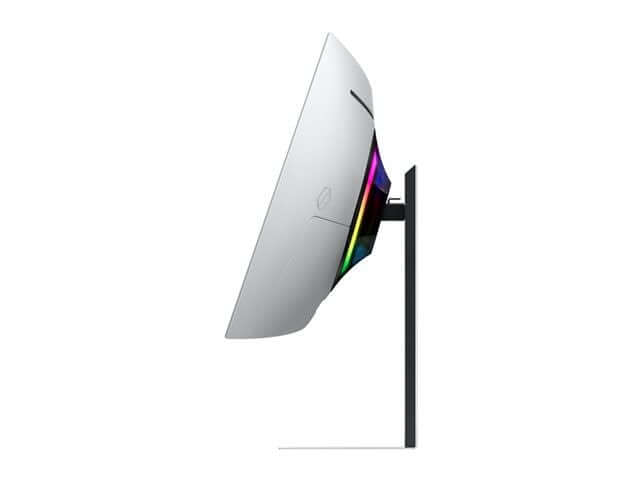 SAMSUNG ODYSSEY OLED G8 G85SD QUAD HD 34" CURVED QD-OLED SMART GAMING MONITOR side view with sleek design