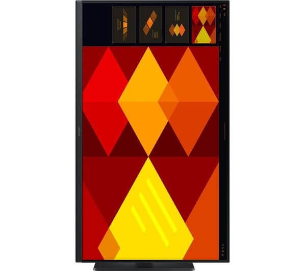 SAMSUNG LS27D406GAUXXU S4 27" IPS LCD MONITOR FULL HD 1080P 100Hz 5MS HDMI USB displaying vibrant geometric patterns.