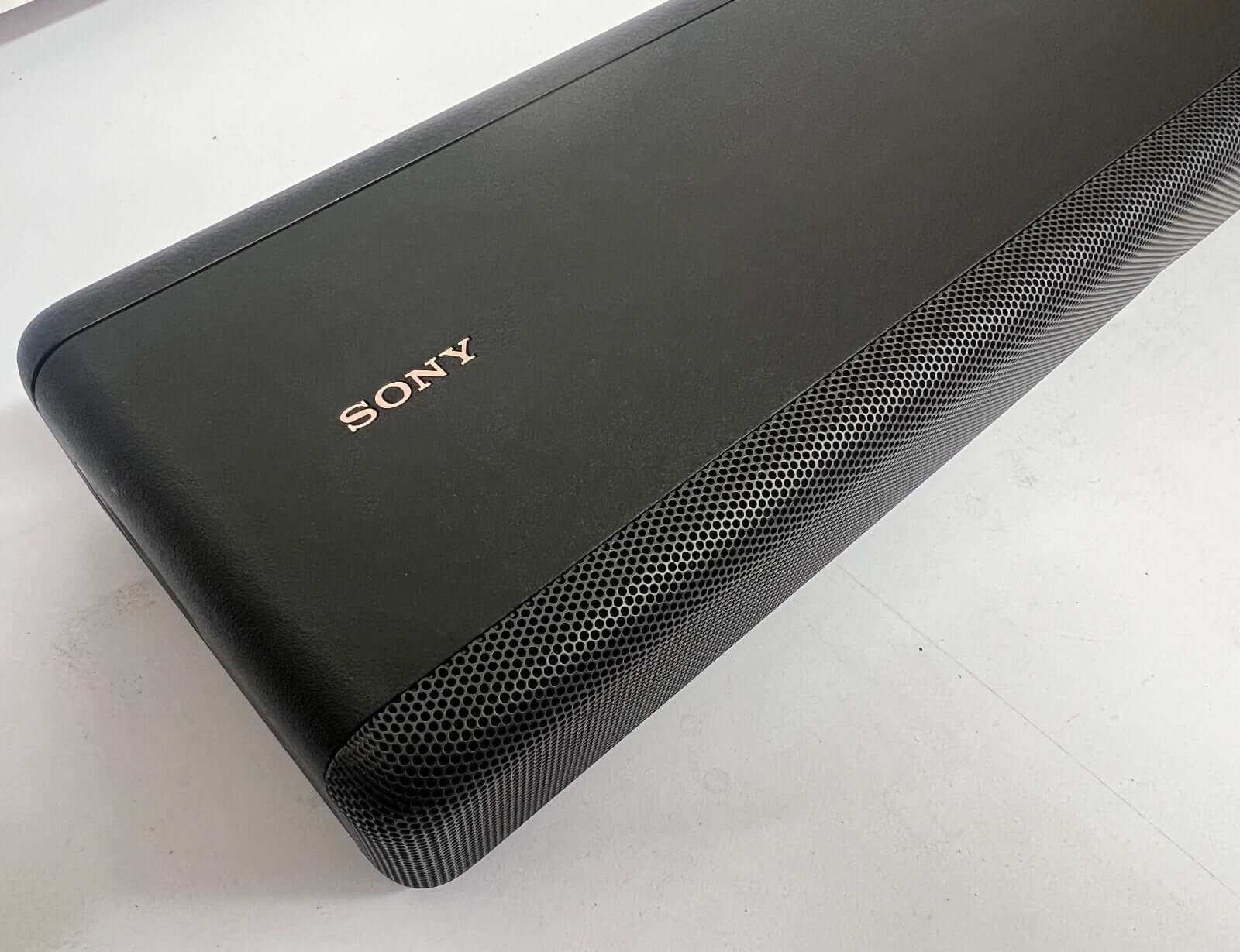 SONY HT-A3000 soundbar with sleek design and textured finish, showcasing high-quality audio performance.
