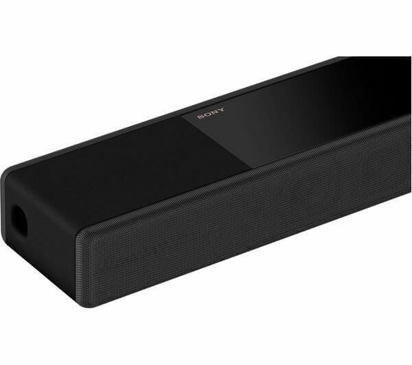 Sony HT-A7000 wireless soundbar with built-in subwoofer, sleek black design for immersive audio experience.
