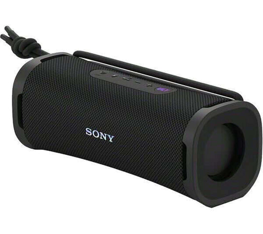 SONY ULT FIELD 1 portable wireless Bluetooth speaker in black with robust design and waterproof features.