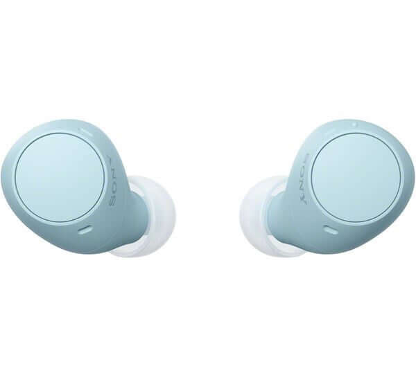 SONY HEADPHONES TRUE WIRELESS BLUETOOTH 5.3 IN EAR EARBUDS IPX4 BLUE WF-C510 wireless earbuds in blue color.